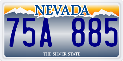 NV license plate 75A885