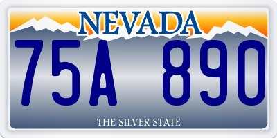 NV license plate 75A890