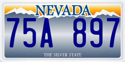 NV license plate 75A897