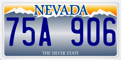 NV license plate 75A906