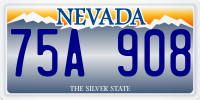 NV license plate 75A908