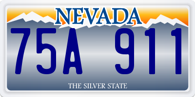 NV license plate 75A911