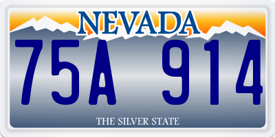NV license plate 75A914