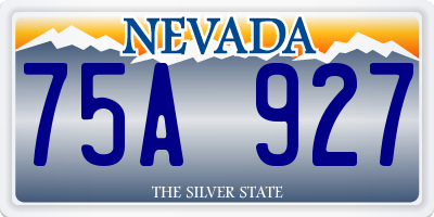 NV license plate 75A927