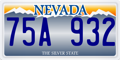 NV license plate 75A932