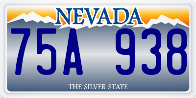 NV license plate 75A938