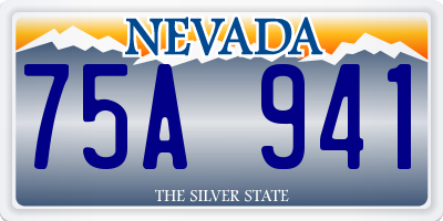 NV license plate 75A941