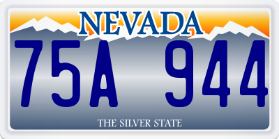NV license plate 75A944