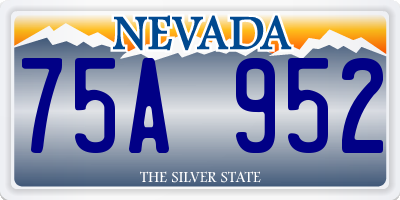 NV license plate 75A952