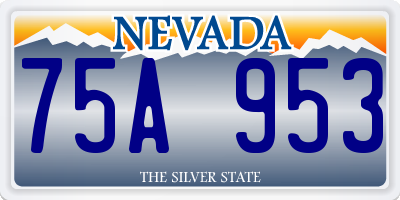 NV license plate 75A953