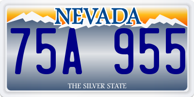 NV license plate 75A955