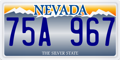 NV license plate 75A967