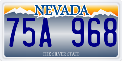 NV license plate 75A968