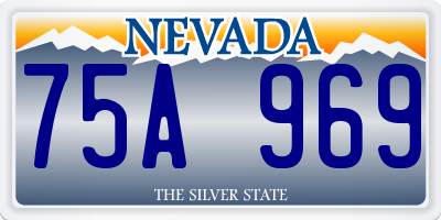 NV license plate 75A969