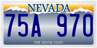 NV license plate 75A970