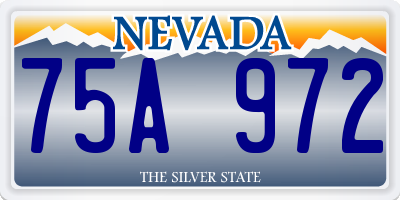 NV license plate 75A972