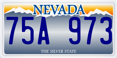 NV license plate 75A973