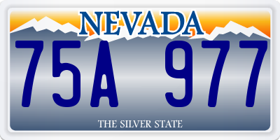 NV license plate 75A977