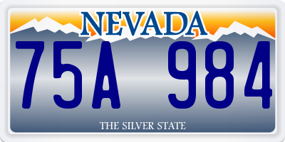 NV license plate 75A984