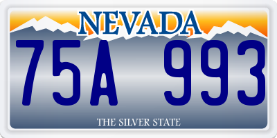 NV license plate 75A993