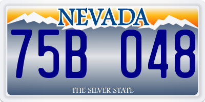 NV license plate 75B048