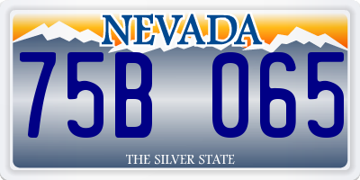 NV license plate 75B065