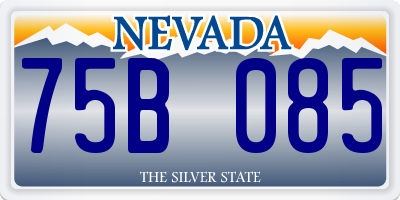 NV license plate 75B085