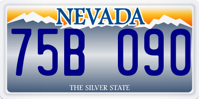 NV license plate 75B090