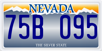 NV license plate 75B095