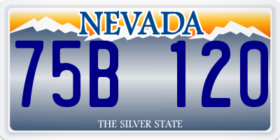 NV license plate 75B120