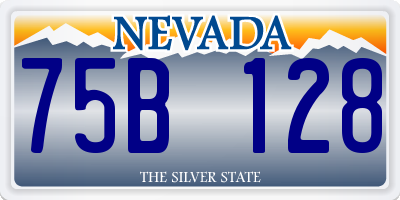 NV license plate 75B128