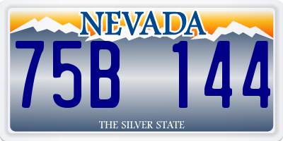 NV license plate 75B144