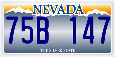 NV license plate 75B147