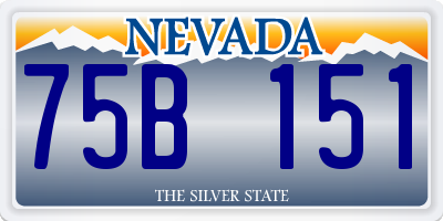 NV license plate 75B151