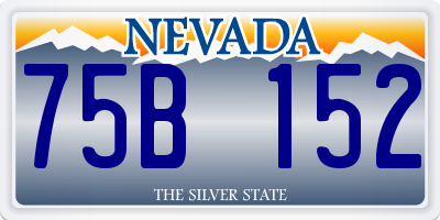 NV license plate 75B152