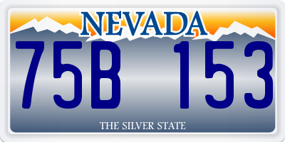 NV license plate 75B153