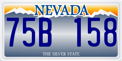 NV license plate 75B158