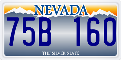 NV license plate 75B160