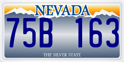 NV license plate 75B163