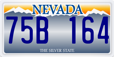 NV license plate 75B164