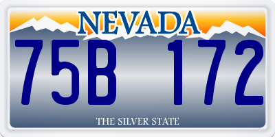 NV license plate 75B172