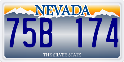 NV license plate 75B174