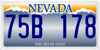 NV license plate 75B178