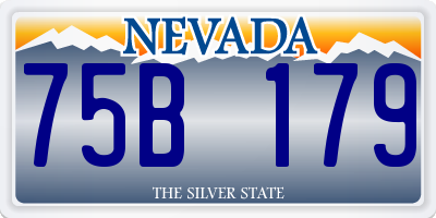 NV license plate 75B179