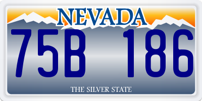 NV license plate 75B186