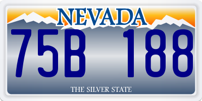 NV license plate 75B188