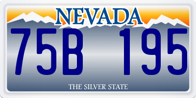 NV license plate 75B195