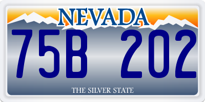 NV license plate 75B202