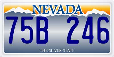 NV license plate 75B246