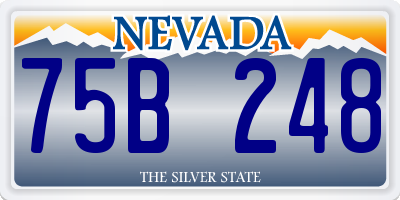 NV license plate 75B248